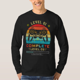 Gamer 1st Birthday Level 1 Complete Level 2 Loadin T-Shirt