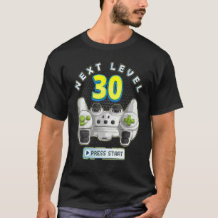 Gamer 30th Birthday Next Level 30 Game Controller T-Shirt