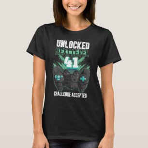 Gamer 41th Birthday Unlocked Next Level 41 Men Wom T-Shirt