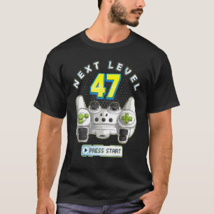Gamer 47th Birthday Next Level 47 Game Controller  T-Shirt