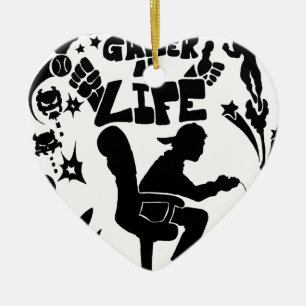 Gamer 4 Life Ceramic Tree Decoration