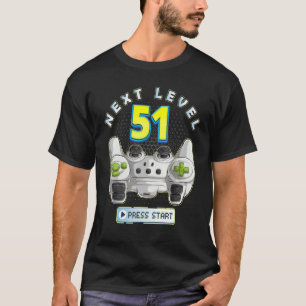 Gamer 51th Birthday Next Level 51 Game Controller T-Shirt