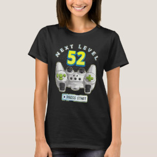 Gamer 52th Birthday Next Level 52 Game Controller T-Shirt