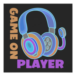 GAMER 6-GAME ON PLAYER POSTER