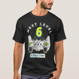 Gamer 6th Birthday Next Level 6 Game Controller Bo T-Shirt