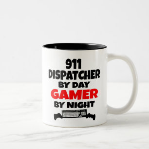 Gamer 911 Dispatcher Two-Tone Coffee Mug