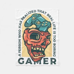 Gamer A Person Who Has Realised That Real Life Is  Fleece Blanket