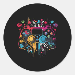 Gamer Aesthetic Gaming Video Games Ns Classic Round Sticker