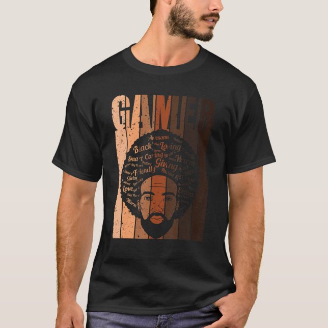Gamer Afro Black History Month Retro BLM Gaming Vi T-Shirt (Front)