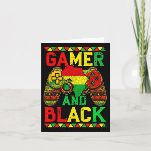 Gamer And Black Black History Month Gaming For Boy Card