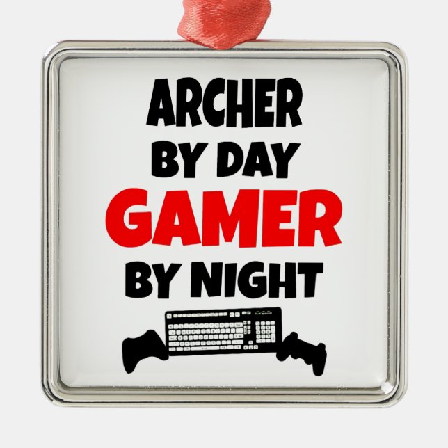 Gamer Archer Metal Tree Decoration (Front)