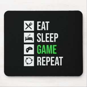 Gamer Art Eat Sleep Game Repeat Mouse Mat