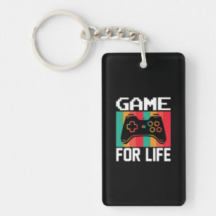 Gamer Art Game For Life Key Ring