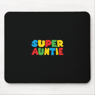 Gamer Aunt Super Auntie Funny Gaming Matching Dad Mouse Mat
