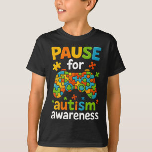 Gamer Autism Awareness Month 2025 Gaming Kids Boys T-Shirt