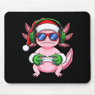 Gamer Axolotl Christmas Shirt Funny Video Game San Mouse Mat