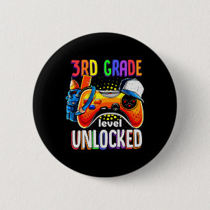 Gamer Back To School Gamepad 3rd Third Grade Level 6 Cm Round Badge