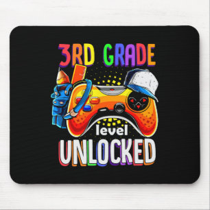 Gamer Back To School Gamepad 3rd Third Grade Level Mouse Mat