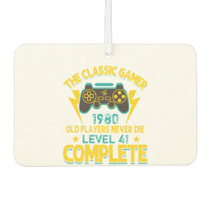 Gamer Birthday Gift Custom Year and Age Car Air Freshener