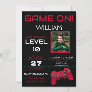Gamer Birthday Invitation