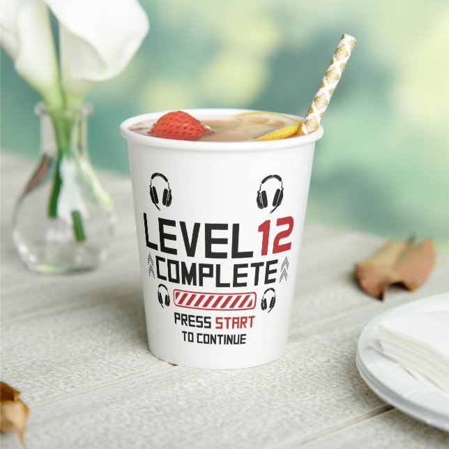 Gamer Birthday or Graduation Paper Cups (Insitu)