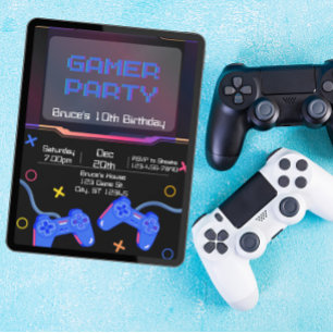 Gamer Birthday Party Invitation