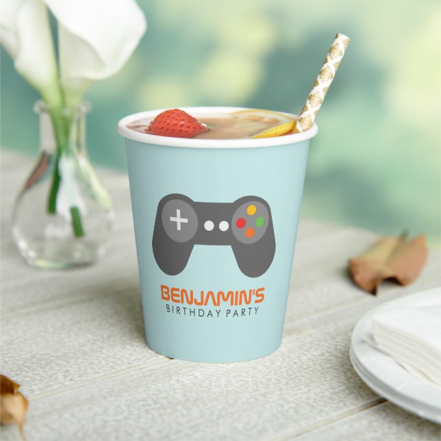 Gamer Birthday Party Paper Cup (Insitu)
