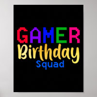 Gamer Birthday Squad Party Happy B-day Video Game 
