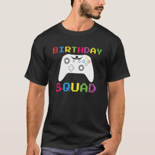 Gamer Birthday Squad Video Game Birthday Party Mat T-Shirt