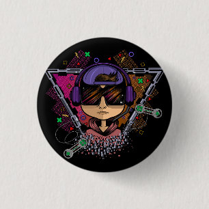 Gamer Boy 3 Cm Round Badge