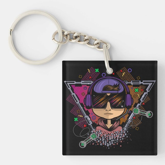 Gamer Boy Key Ring (Front)