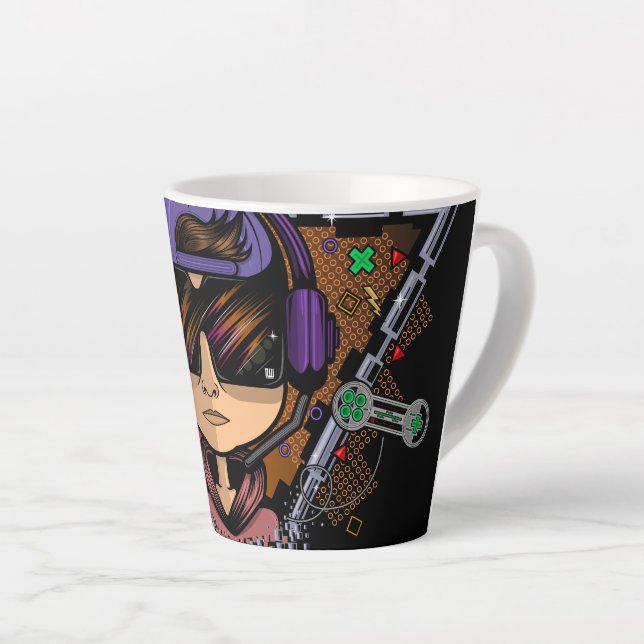Gamer Boy Latte Mug (Right Angle)