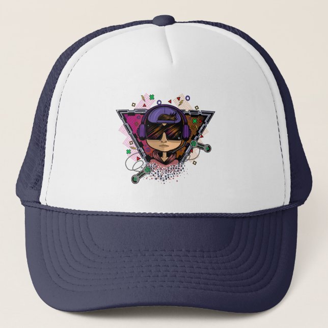 Gamer Boy Trucker Hat (Front)