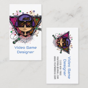 Gamer Boy Video Game Designer Business Card
