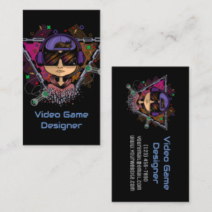 Gamer Boy Video Game Designer Business Card