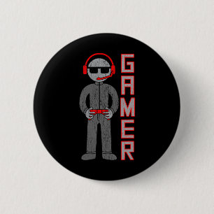 Gamer Boys Gift For The Best Video Game Player.  6 Cm Round Badge