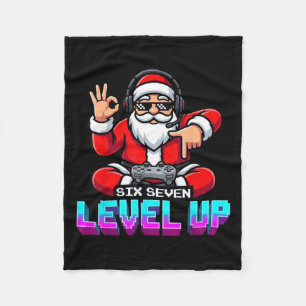 Gamer Boys Santa Video Game Christmas 67  Fleece Blanket