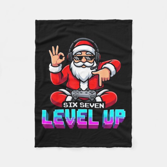 Gamer Boys Santa Video Game Christmas 67  Fleece Blanket (Front)