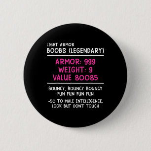 Gamer Breast (legendary) Video Player Gaming Girl 6 Cm Round Badge