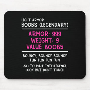 Gamer Breast (legendary) Video Player Gaming Girl  Mouse Mat