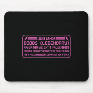 Gamer Breast Legendary Women Gambling Video Games Mouse Mat