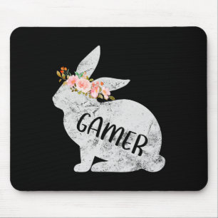 Gamer Bunny Matching Family Floral Bunny Rabbit Ea Mouse Mat