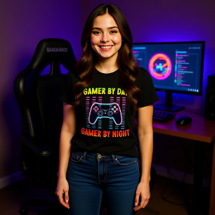 Gamer By Day - Gamer By Night Preteen & Teen  T-Shirt