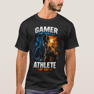 Gamer By Night Athlete By Day: Dual Identity Gym T T-Shirt