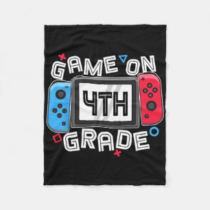 Gamer Byck To School Fun Game On 4th Grade Kids Bo Fleece Blanket
