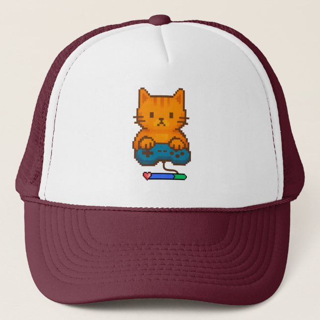 gamer cat cap (Front)