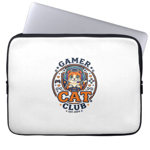 Gamer Cat Cat Mum Gift Idea - Gamer Cat Club_1 Laptop Sleeve
