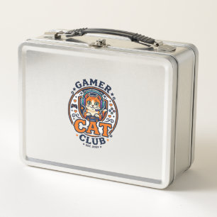 Gamer Cat Cat Mum Gift Idea - Gamer Cat Club_1 Metal Lunch Box