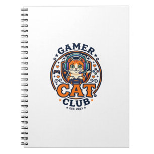 Gamer Cat Cat Mum Gift Idea - Gamer Cat Club_1 Notebook