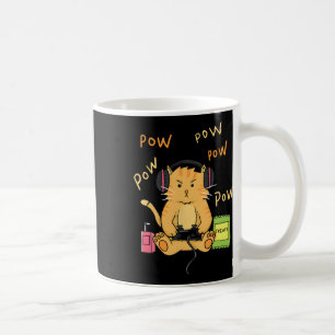 Gamer Cat Cute Kitty Headphones Controller Treats  Coffee Mug